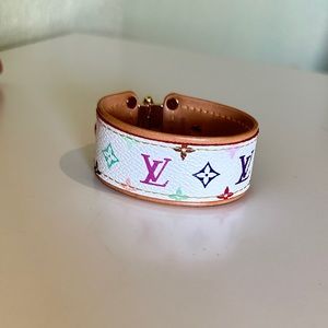 Authentic LV Bangle Bracelet White Multicolored